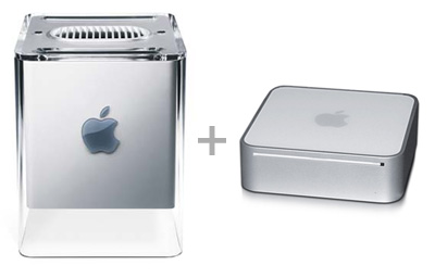 G4 Cube with Mac Mini